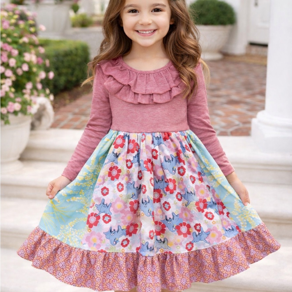 Dr. Seuss dress girls Back to school dress Storybook character outfit 4 5 6 7 8